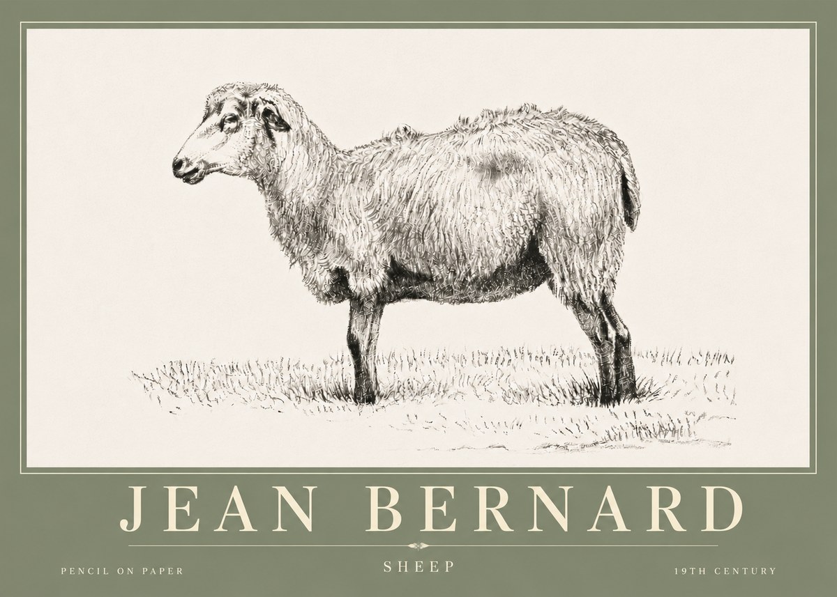 Jean Bernard Sheep No6 - Poszter