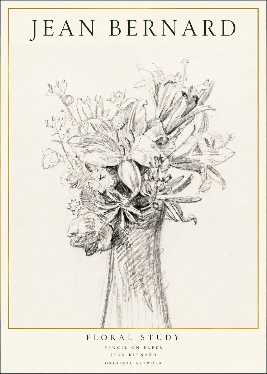 Jean Bernard Bouquet of Lilies No2 - Poszter
