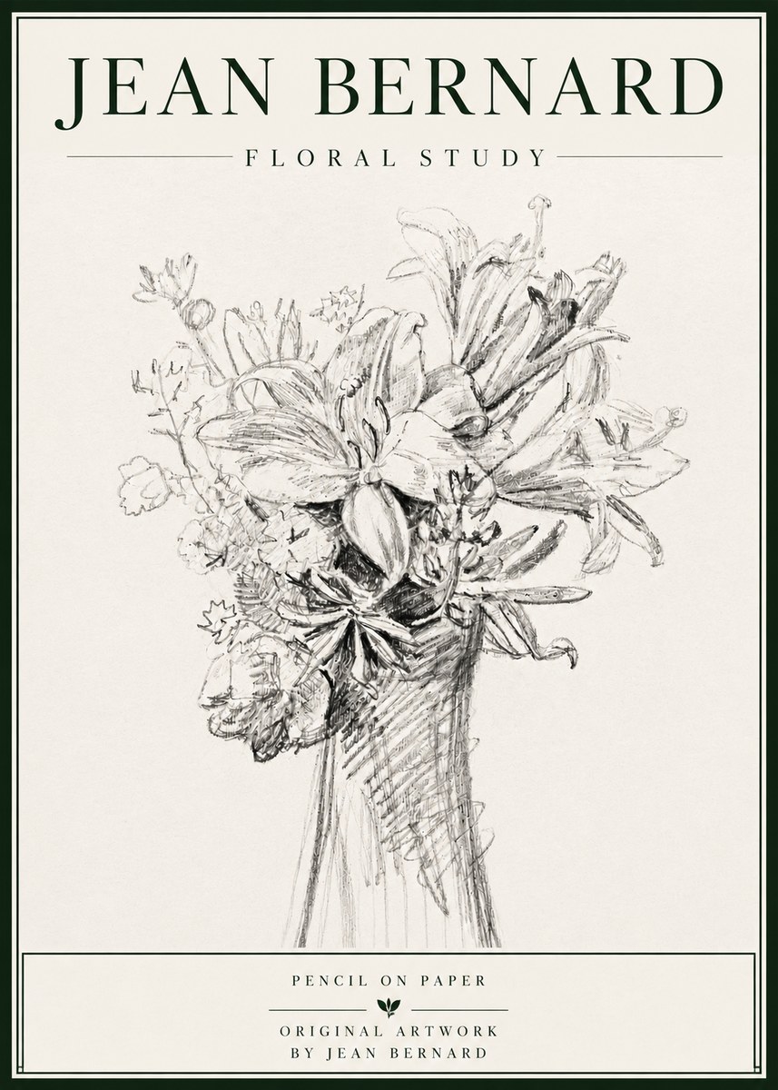 Jean Bernard Bouquet of Lilies No6 - Poszter
