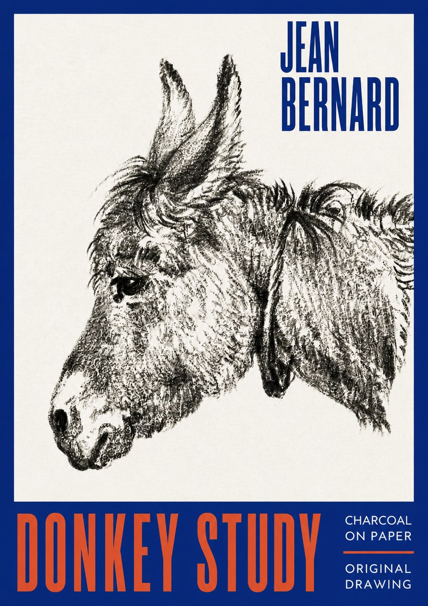 Jean Bernard Donkey Study III No2 - Poszter