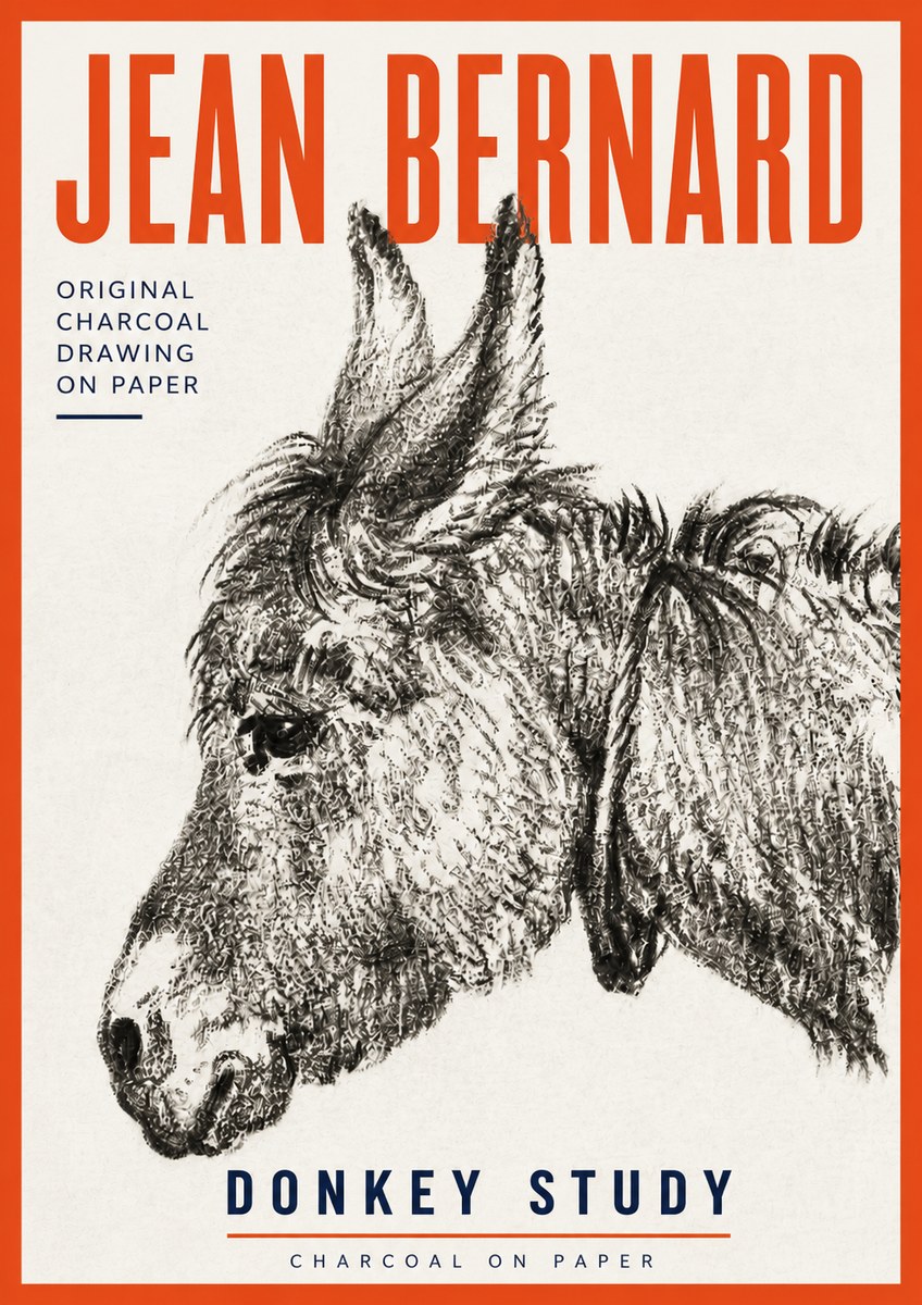 Jean Bernard Donkey Study III No4 - Poszter