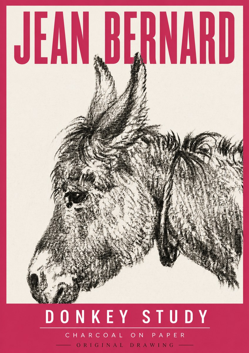 Jean Bernard Donkey Study III No5 - Poszter