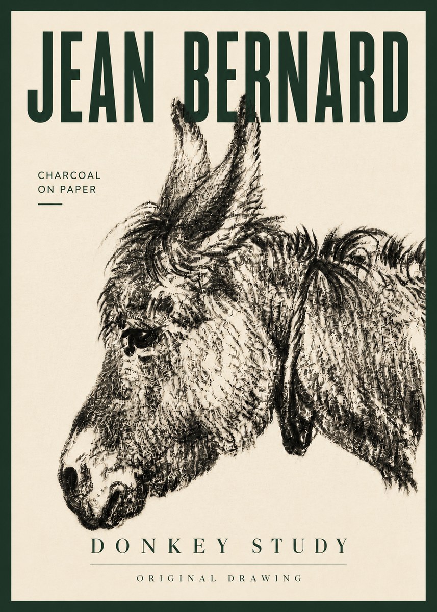 Jean Bernard Donkey Study III No6 - Poszter