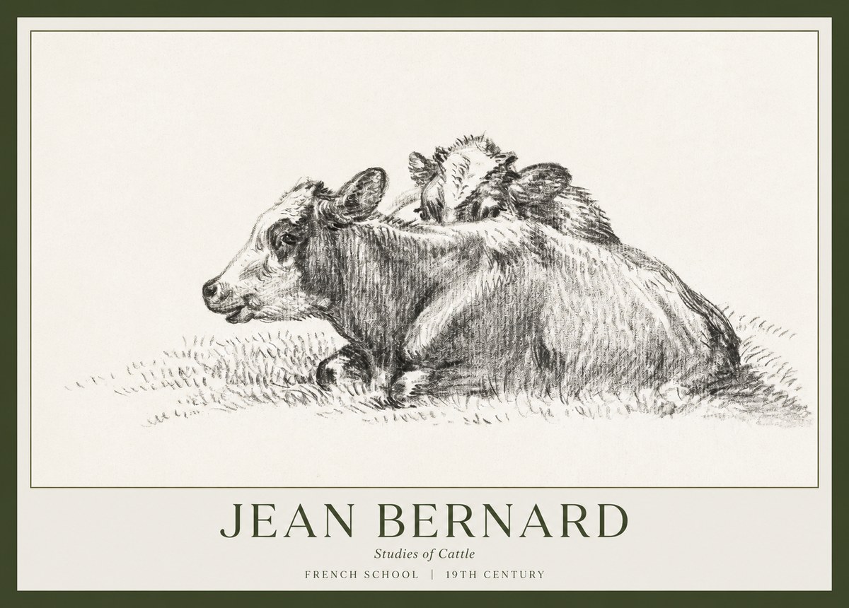Jean Bernard Study of Cows No2 - Poszter