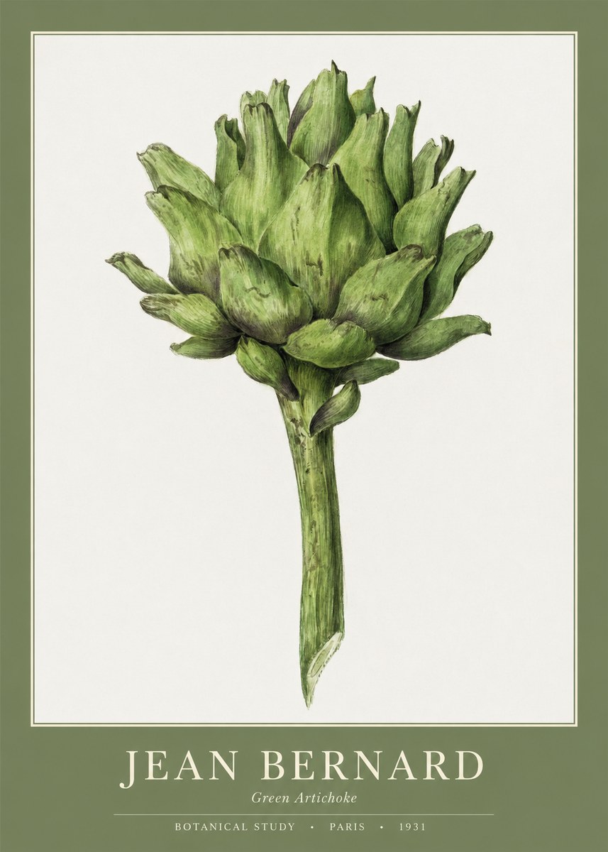 Jean Bernard Green Artichoke No1 - Poszter