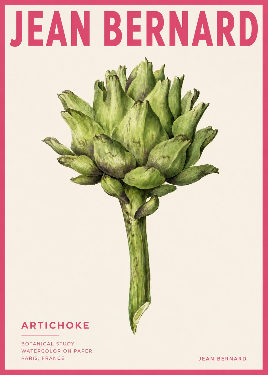 Jean Bernard Green Artichoke No4 - Poszter