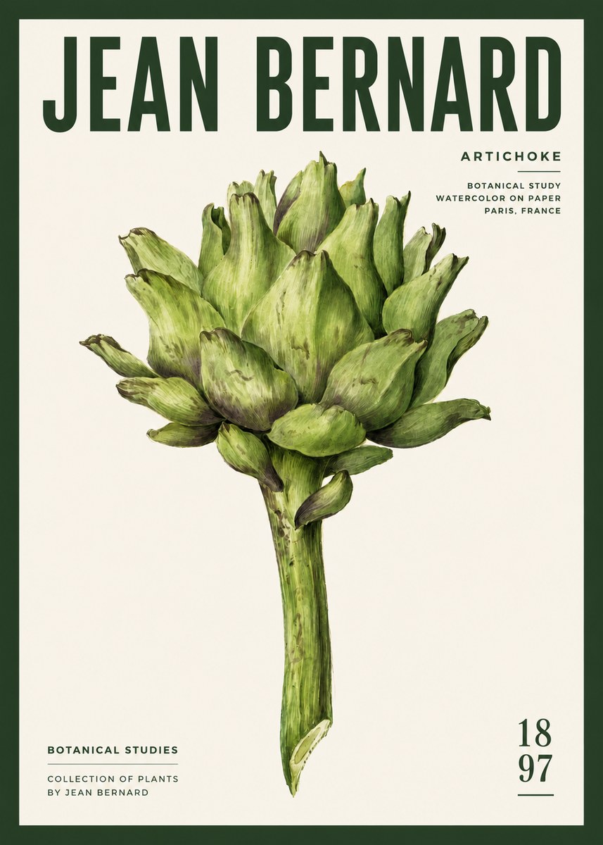 Jean Bernard Green Artichoke No6 - Poszter
