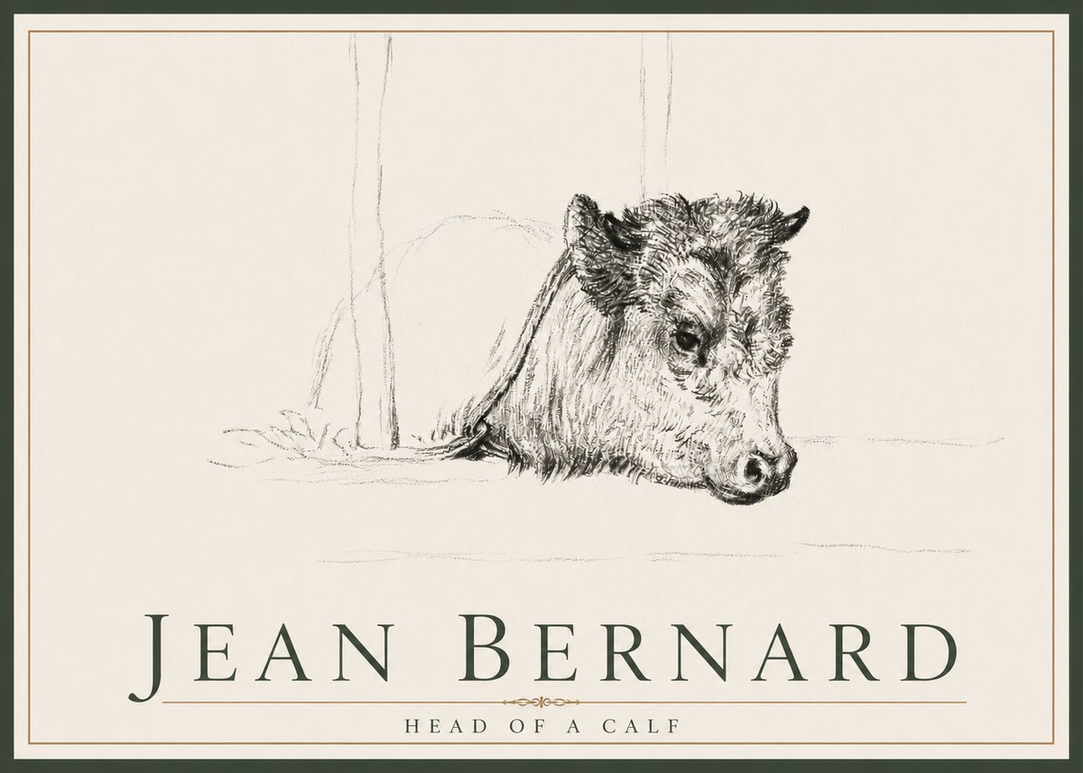 Jean Bernard Study of a Calf I No4 - Poszter
