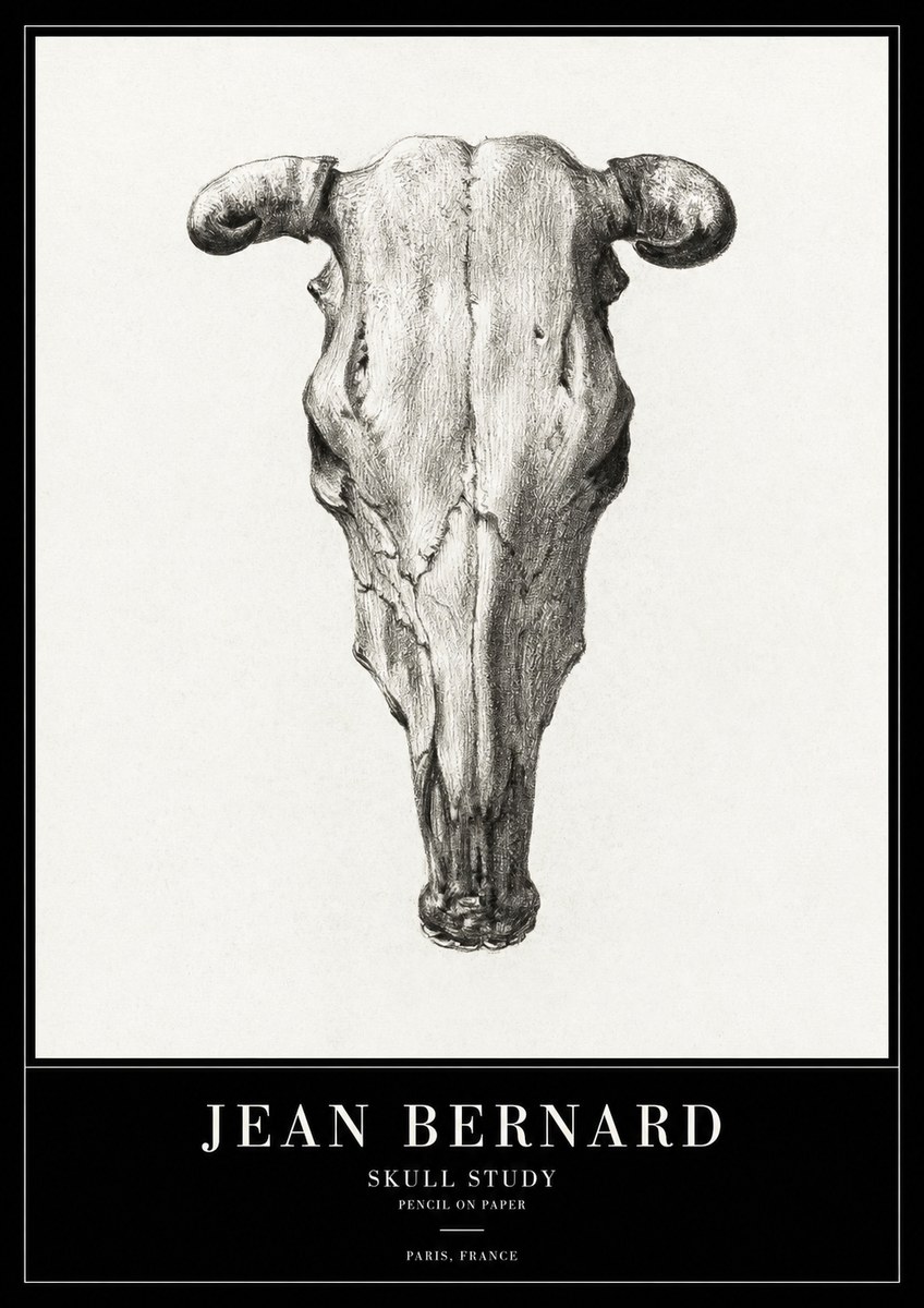 Jean Bernard Skull Study No2 - Poszter
