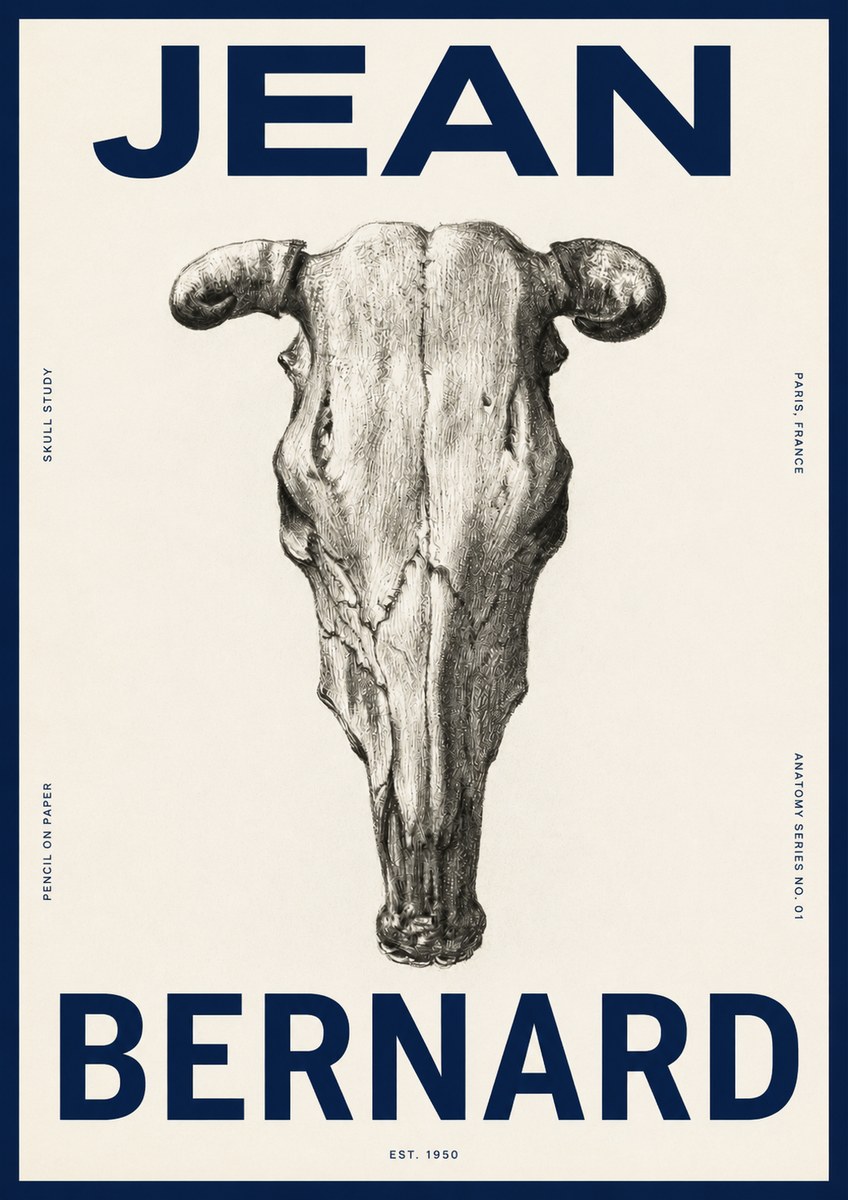 Jean Bernard Skull Study No4 - Poszter