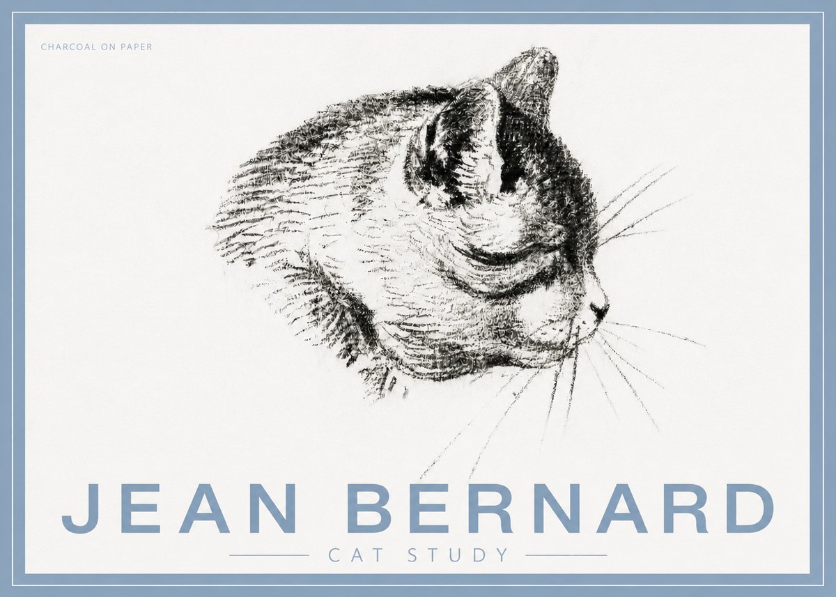 Jean Bernard Cat Study IV No5 - Poszter