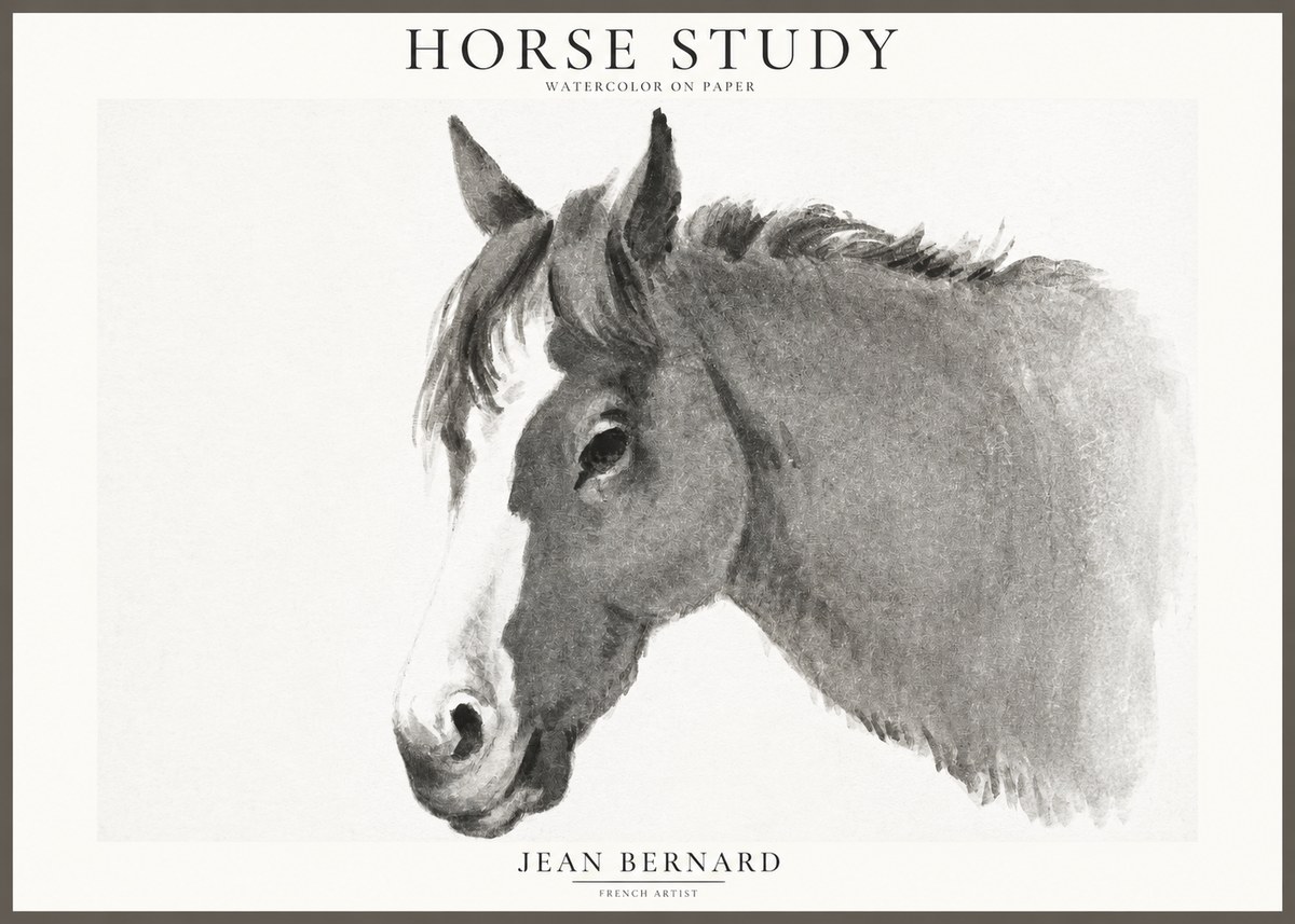 Jean Bernard Horse Study I No1 - Poszter