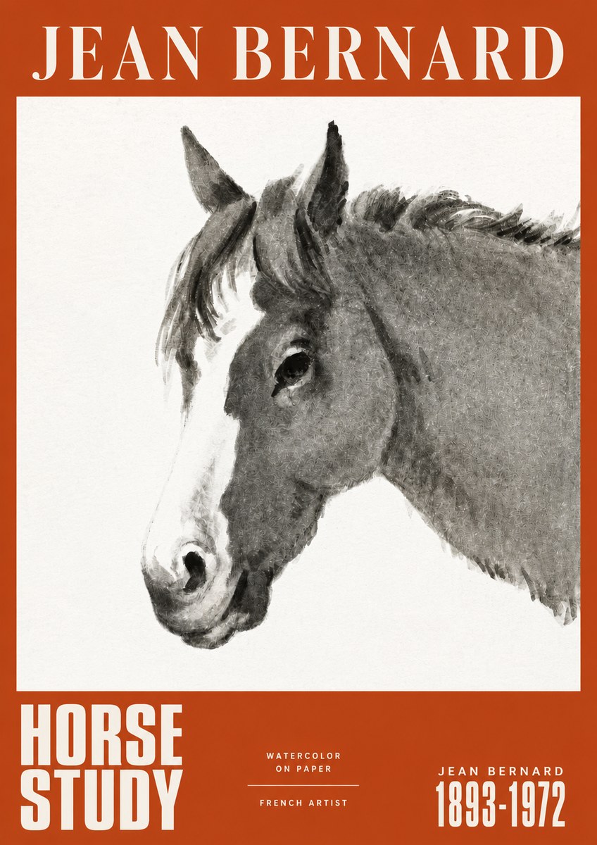 Jean Bernard Horse Study I No2 - Poszter