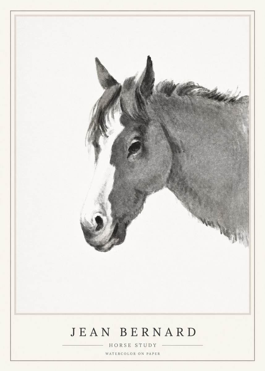 Jean Bernard Horse Study I No3 - Poszter