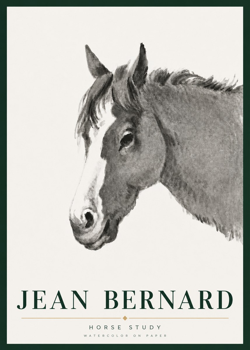 Jean Bernard Horse Study I No5 - Poszter