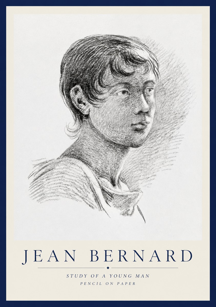Jean Bernard Study of a Young Boy No3 - Poszter