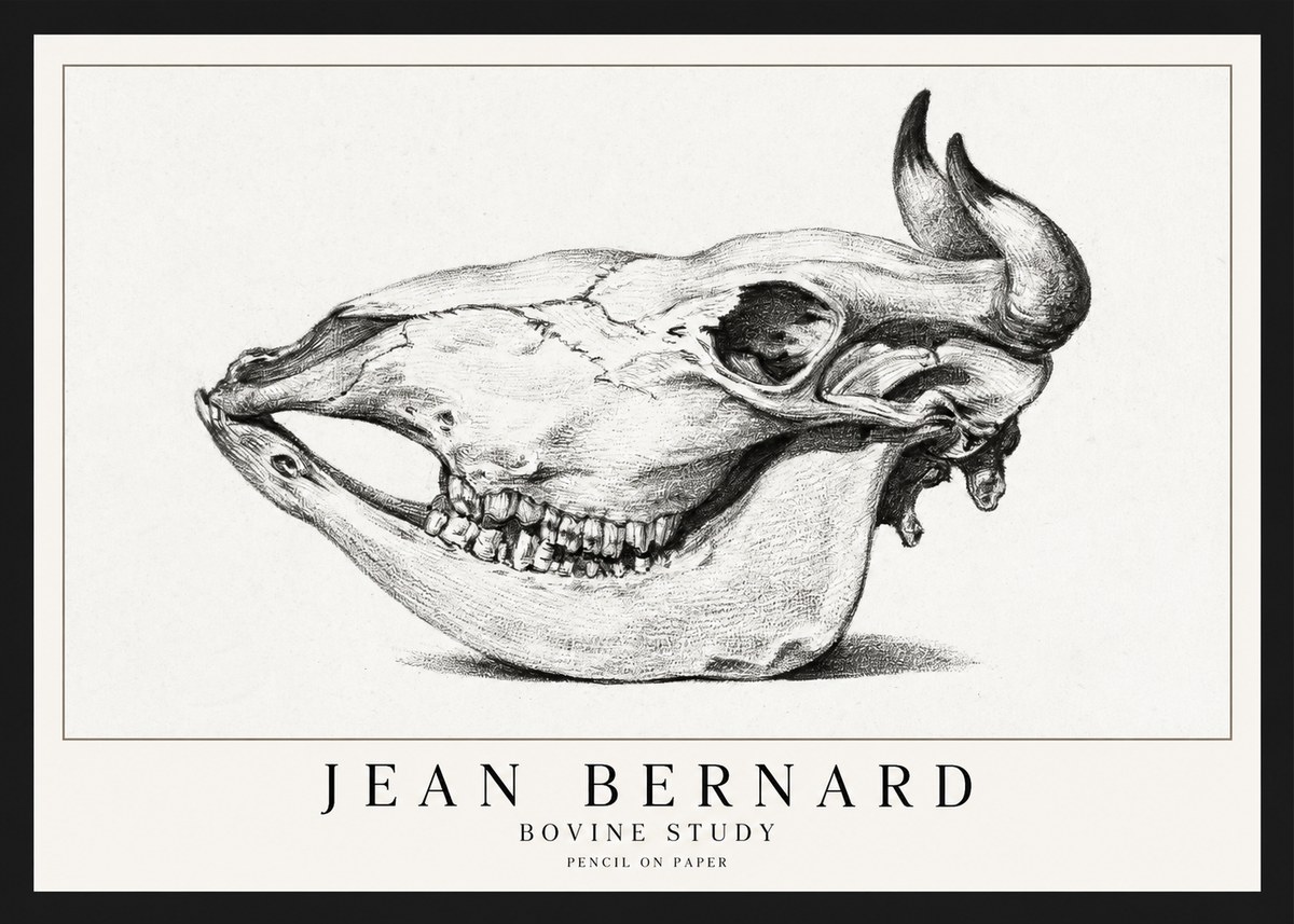 Jean Bernard Bovine Skull Study No2 - Poszter