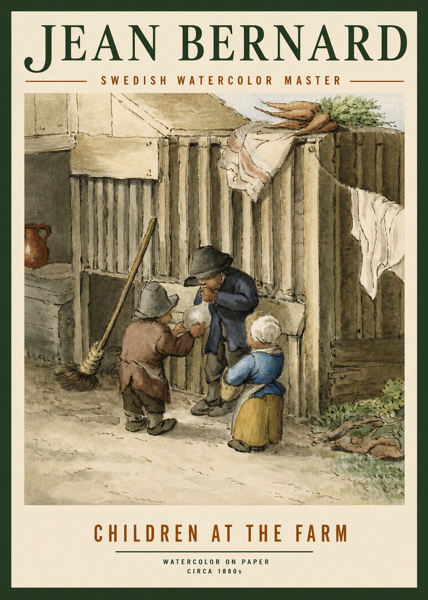 Jean Bernard Children at the Gate No4 - Poszter