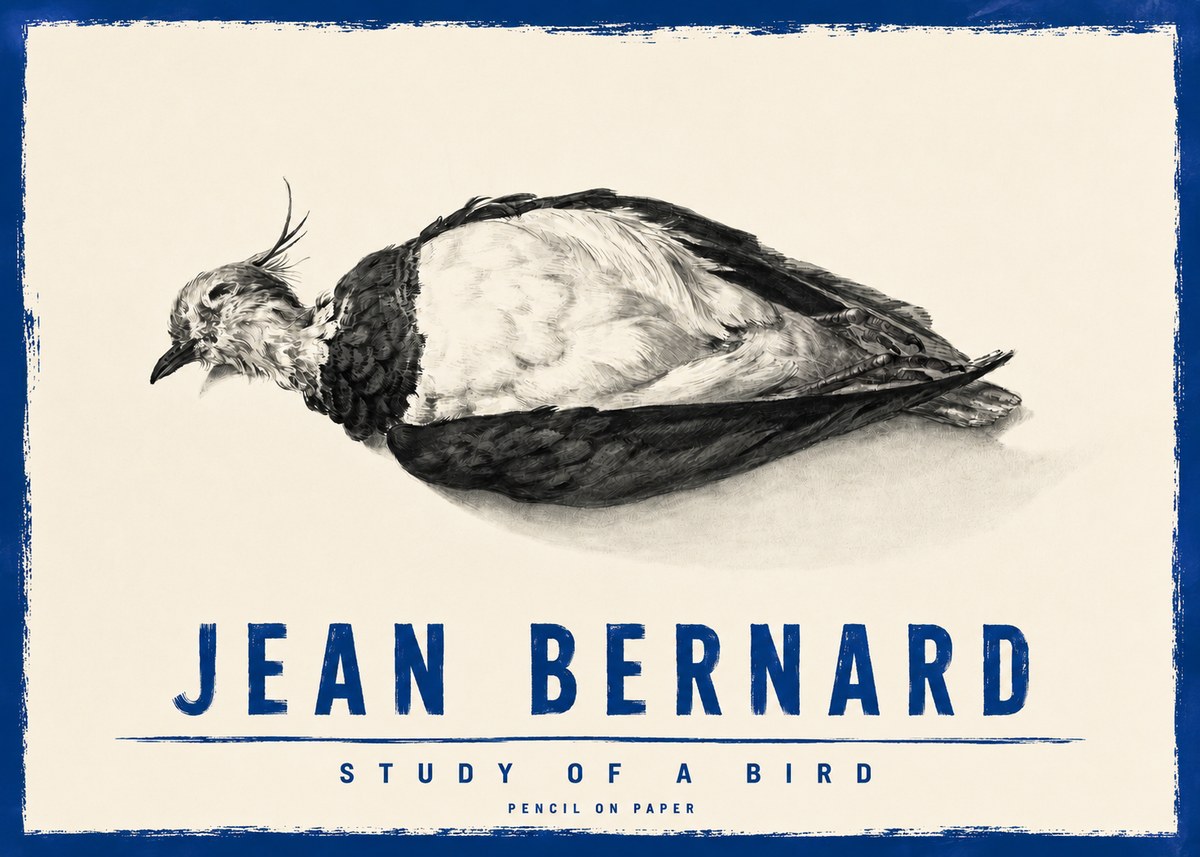 Jean Bernard Study of a Bird II No4 - Poszter