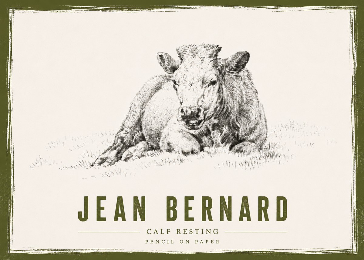 Jean Bernard Calf Resting No4 - Poszter