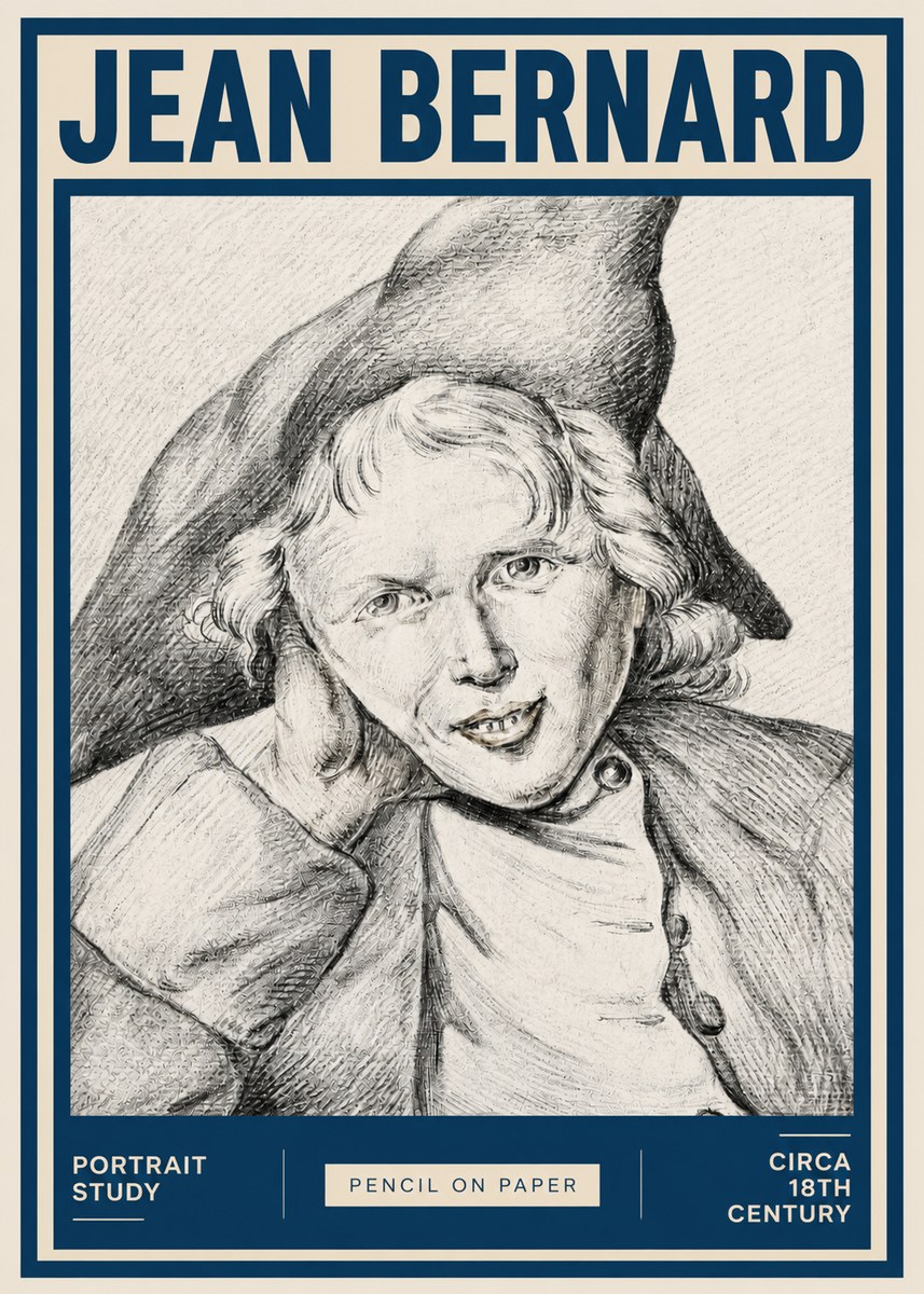 Jean Bernard Portrait Study VII No3 - Poszter