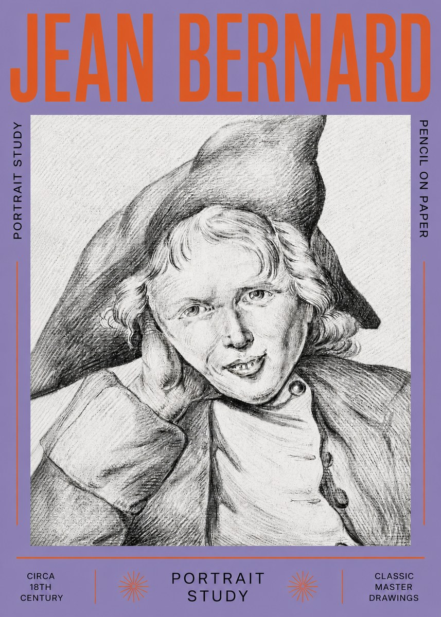 Jean Bernard Portrait Study VII No5 - Poszter