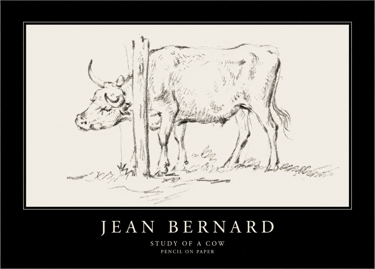 Jean Bernard Study of a Cow VII No4 - Poszter