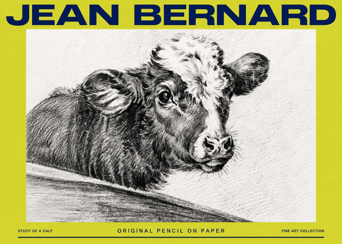 Jean Bernard Study of a Calf II No4 - Poszter