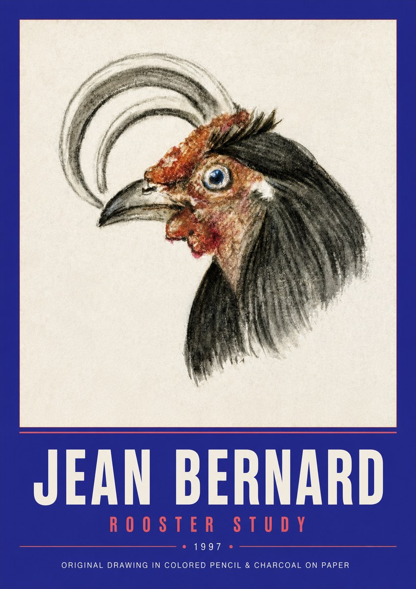 Jean Bernard Rooster Study No2 - Poszter