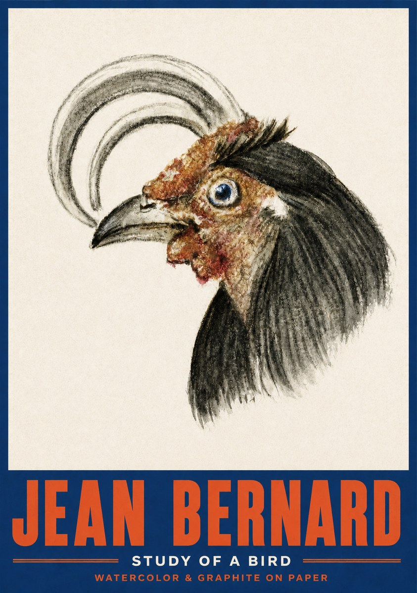 Jean Bernard Rooster Study No4 - Poszter