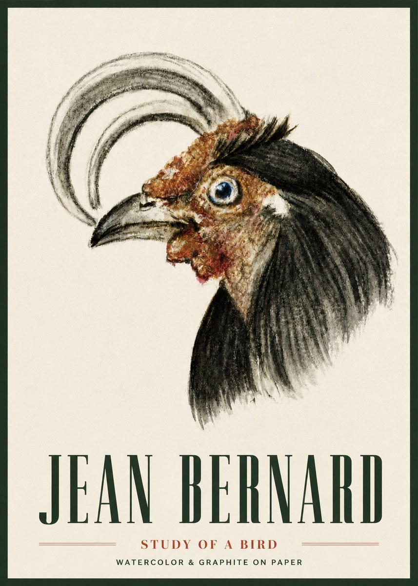 Jean Bernard Rooster Study No5 - Poszter