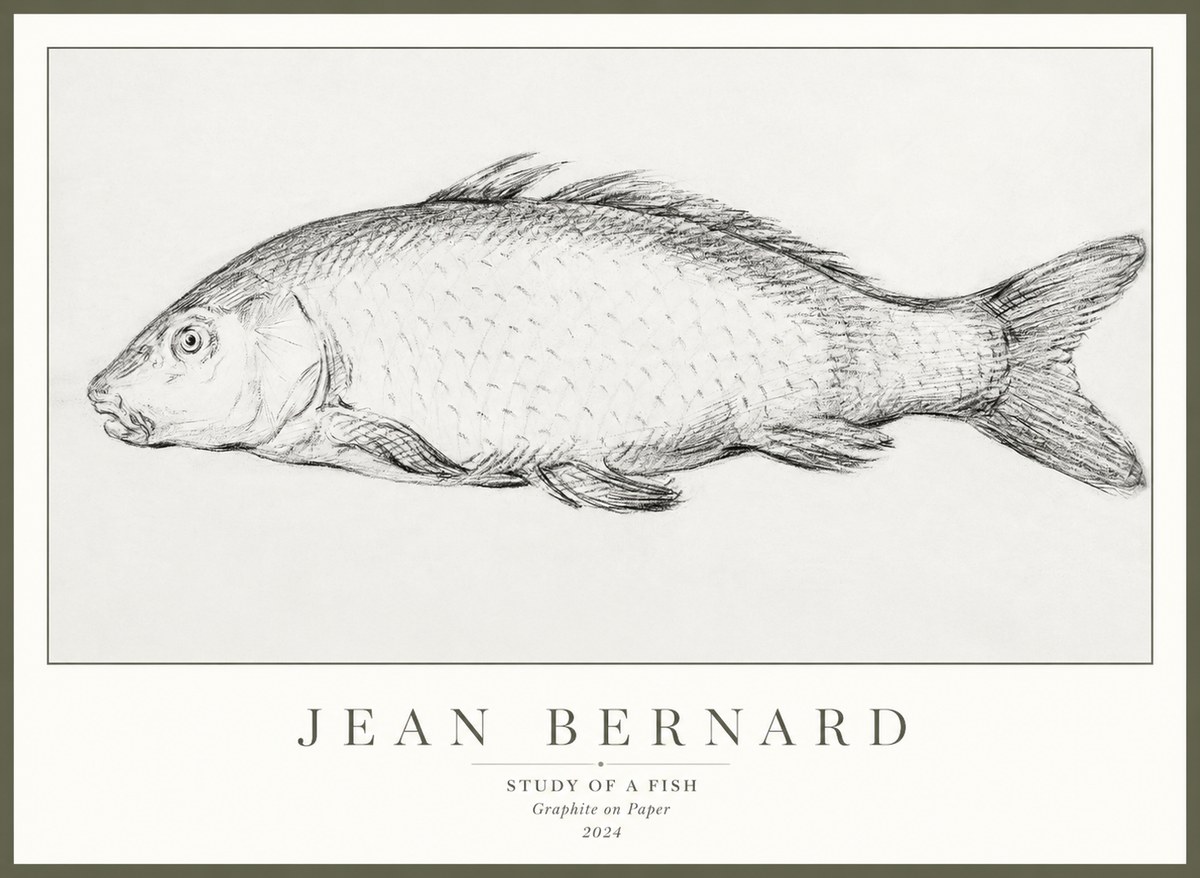 Jean Bernard Study of a Fish III No3 - Poszter