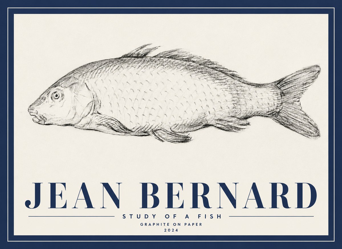 Jean Bernard Study of a Fish III No6 - Poszter