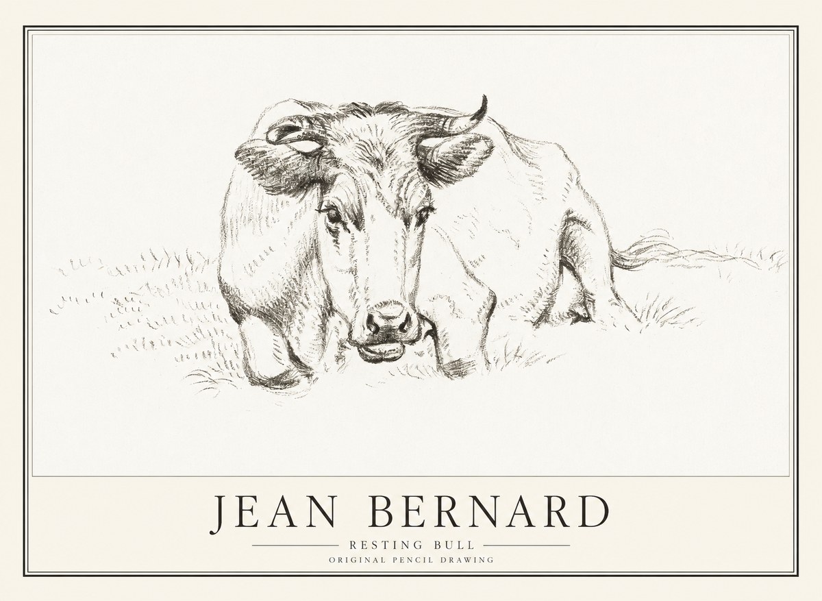 Jean Bernard Resting Cow II No4 - Poszter
