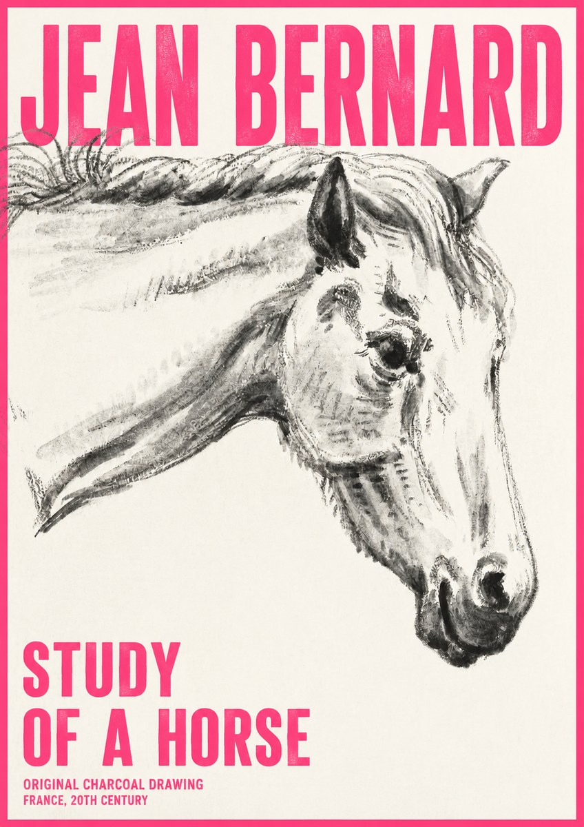 Jean Bernard Study of a Horse VIII No6 - Poszter