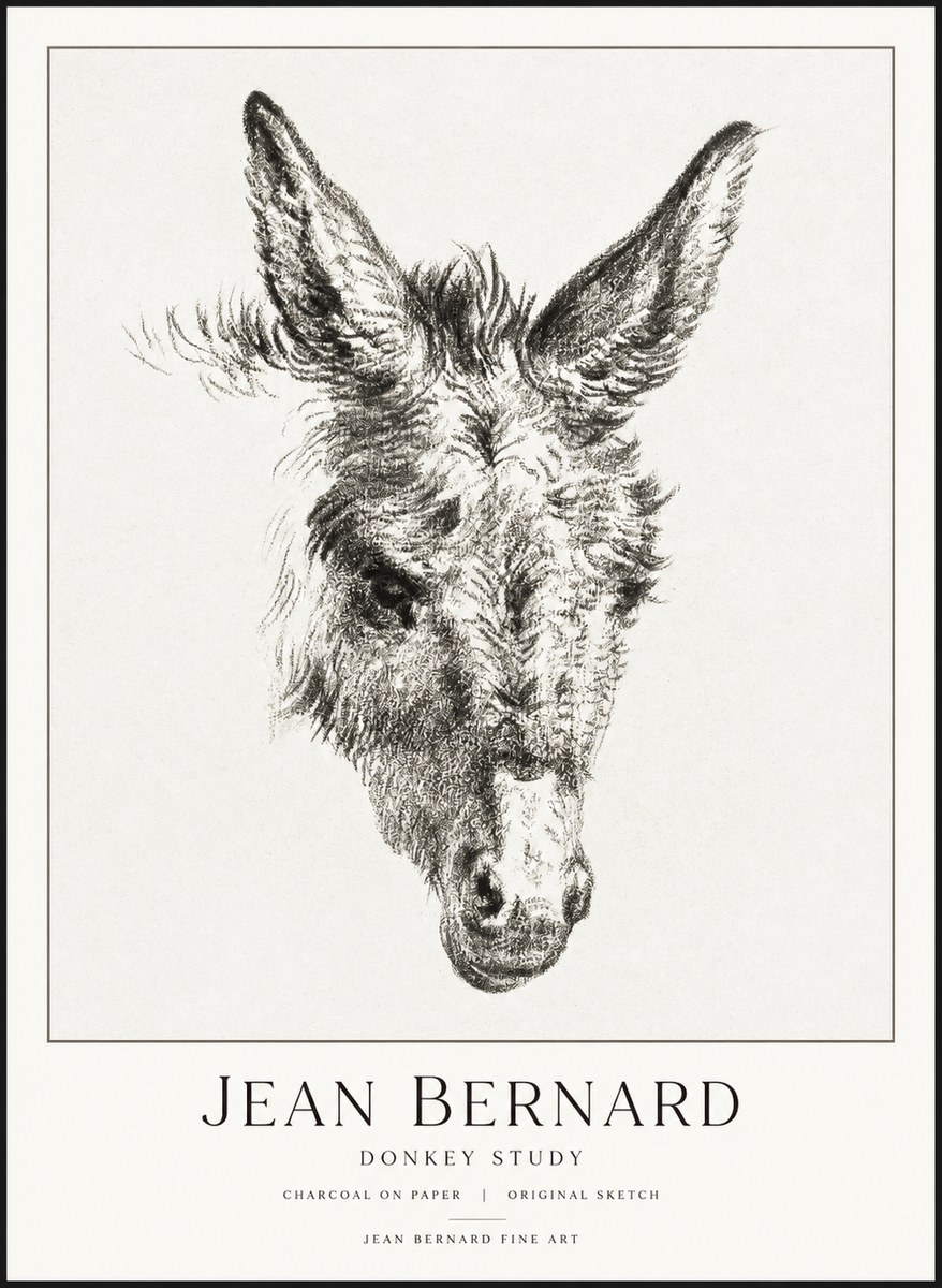 Jean Bernard Donkey Study IV No3 - Poszter