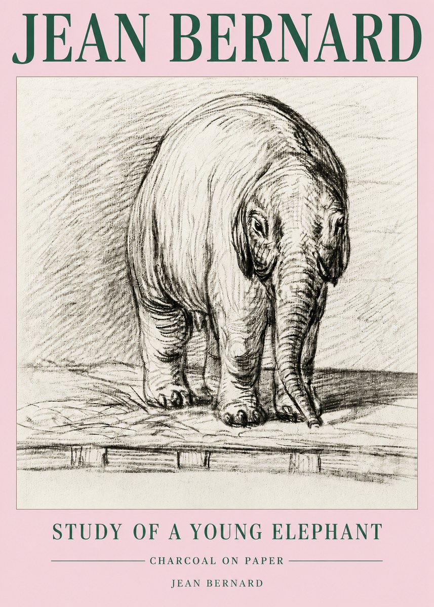 Jean Bernard Young Elephant No5 - Poszter