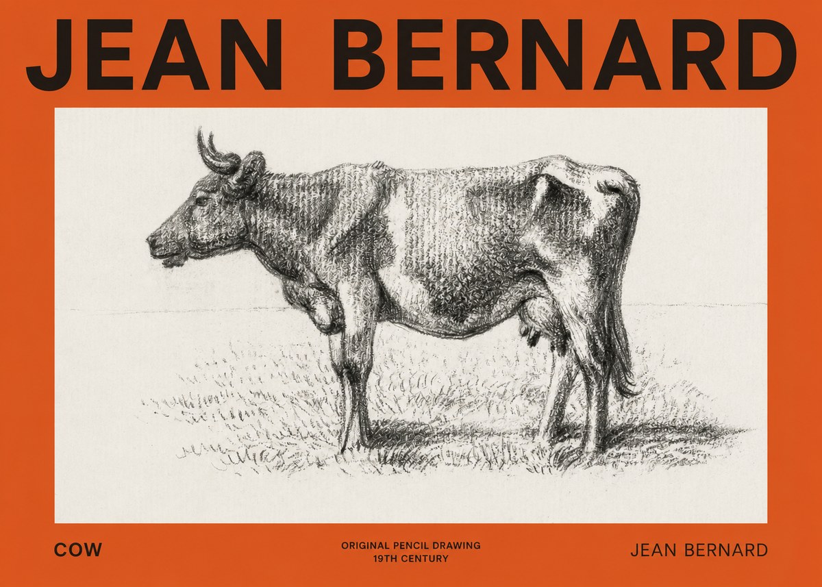 Jean Bernard Cow I No2 - Poszter
