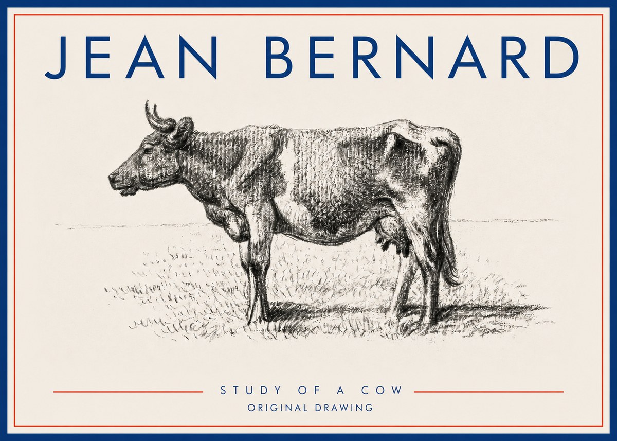 Jean Bernard Cow I No5 - Poszter