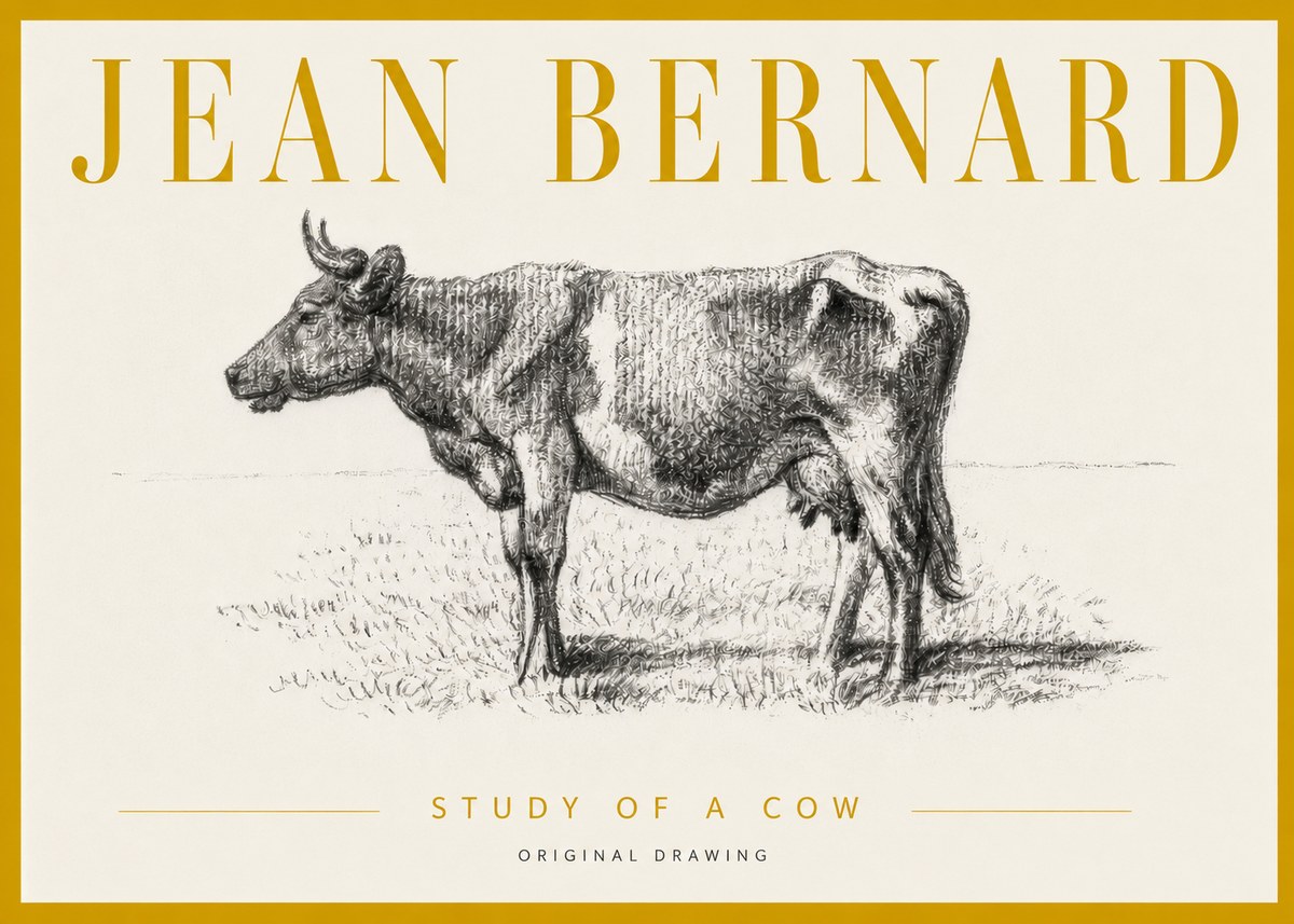 Jean Bernard Cow I No6 - Poszter