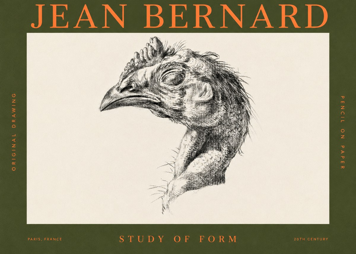 Jean Bernard Study of Form II No2 - Poszter