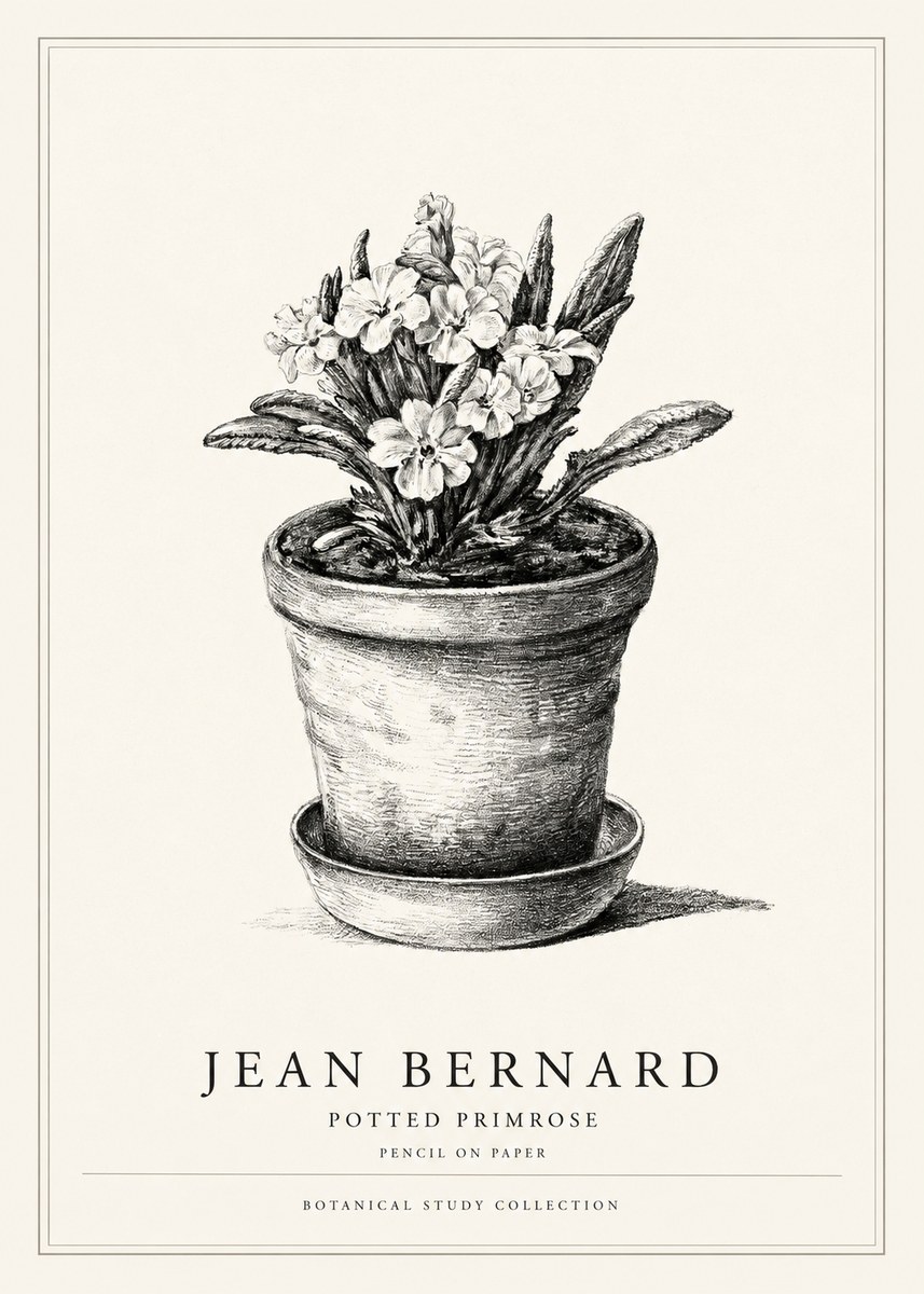 Jean Bernard Potted Primrose No1 - Poszter