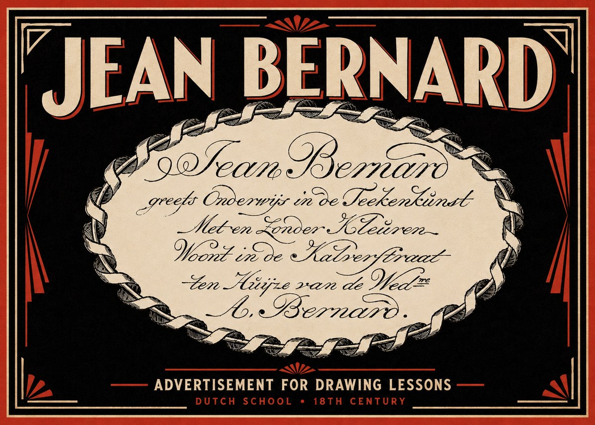 Jean Bernard Jean Bernard - Teacher of the Art of Drawing No6 - Poszter