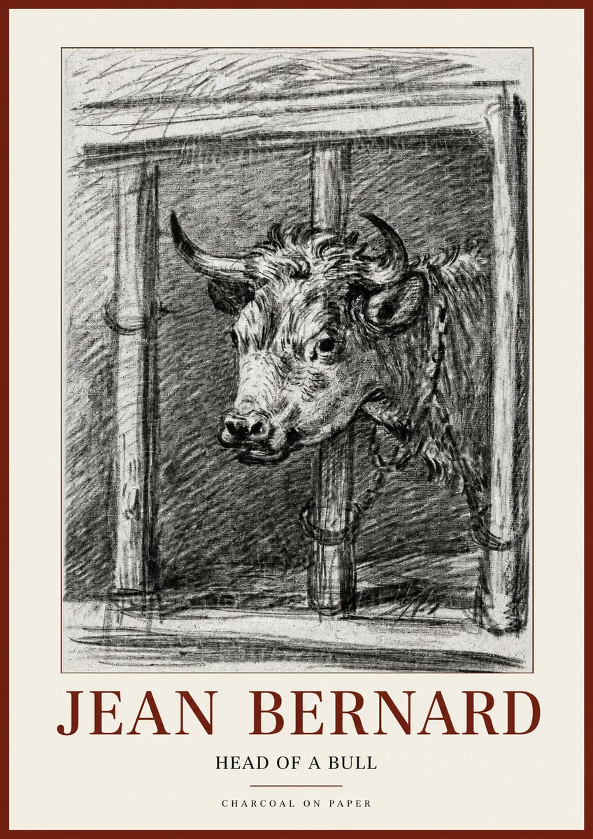 Jean Bernard Study of a Bull II No2 - Poszter
