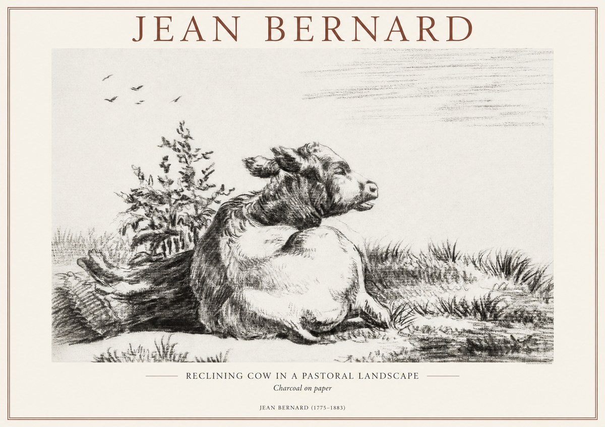 Jean Bernard Study of a Calf III No2 - Poszter