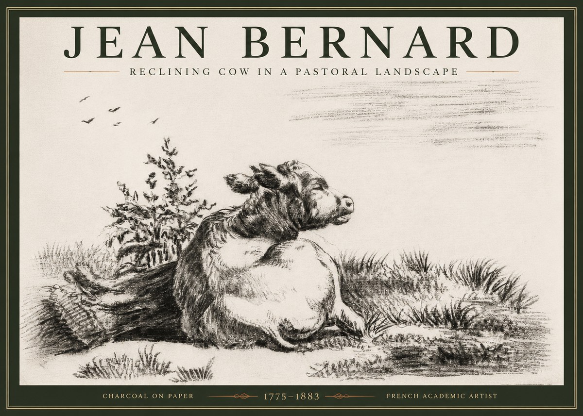 Jean Bernard Study of a Calf III No4 - Poszter