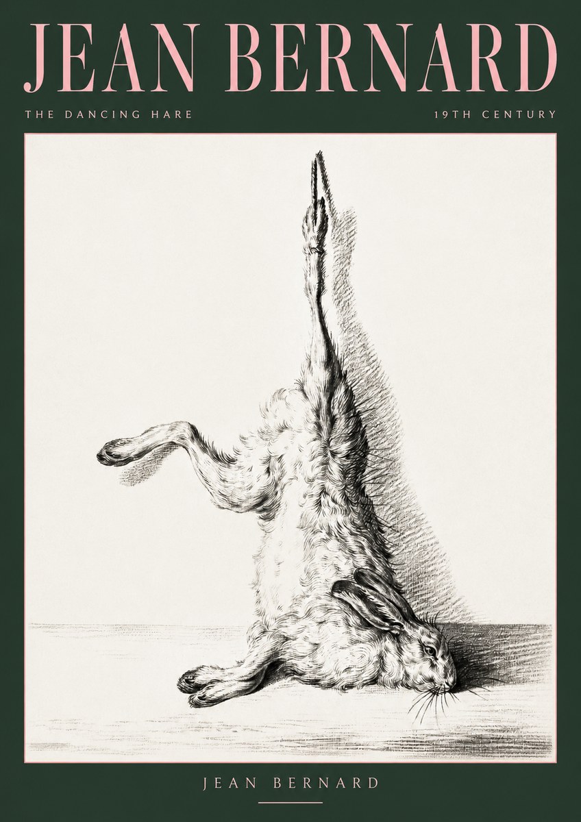Jean Bernard The Dancing Hare No2 - Poszter