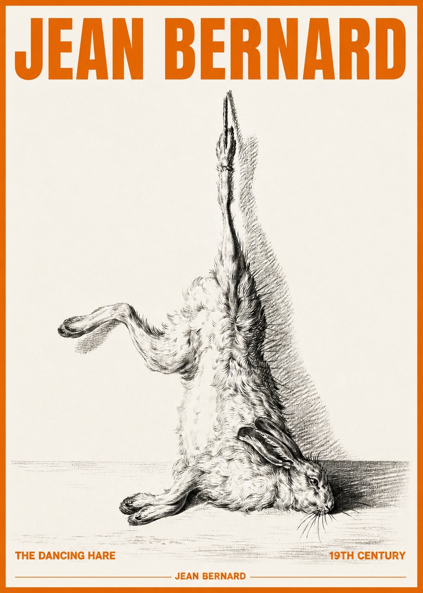 Jean Bernard The Dancing Hare No3 - Poszter