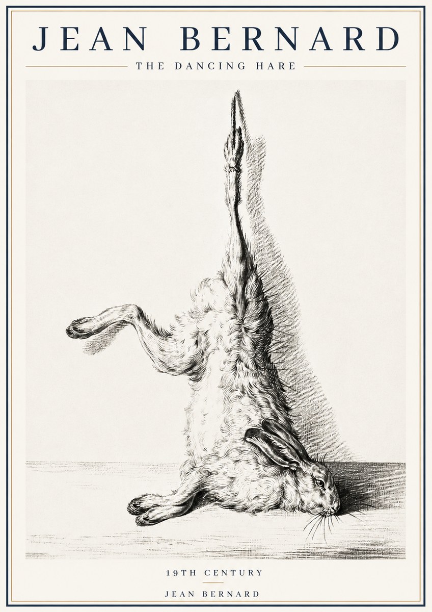 Jean Bernard The Dancing Hare No4 - Poszter