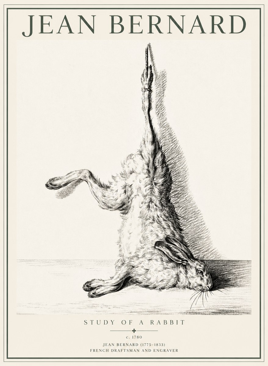 Jean Bernard The Dancing Hare No5 - Poszter